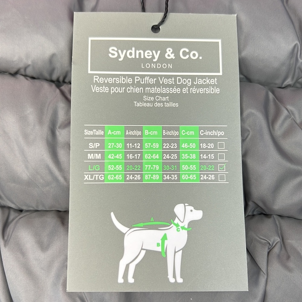 Sydney & Co Reversible Pet Puffer Jacket - Picture 5 of 9